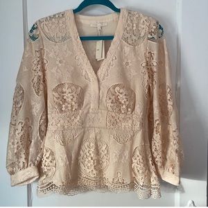 Beautiful Maje top in nude.